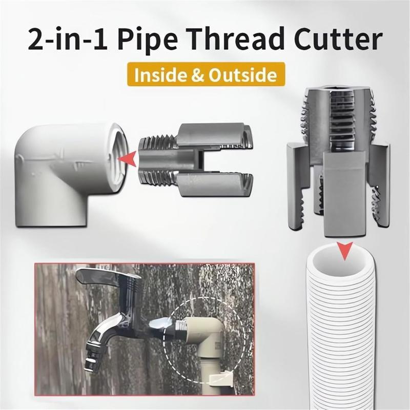 Herramienta para roscar tuberías de PVC de 1/2" y 3/4"