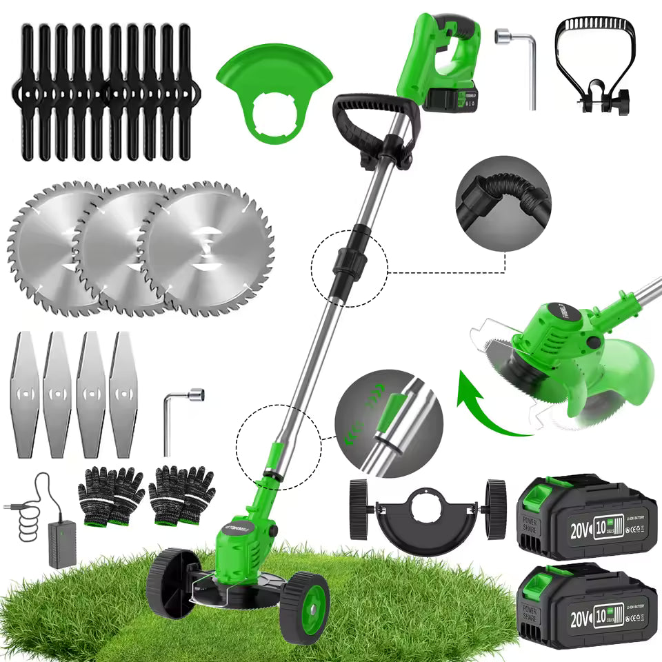 3-in-1 Cordless Weed Trimmer & Lawn Mower