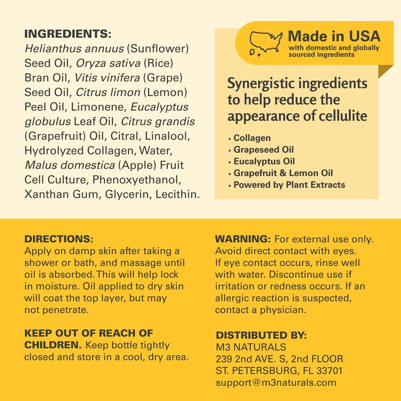 Aceite de masaje anticelulítico Naturals (8 oz)