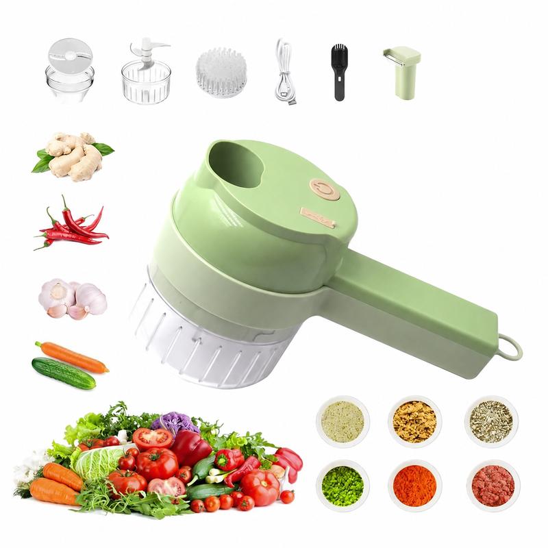 Picadora de alimentos eléctrica portátil 4 en 1
