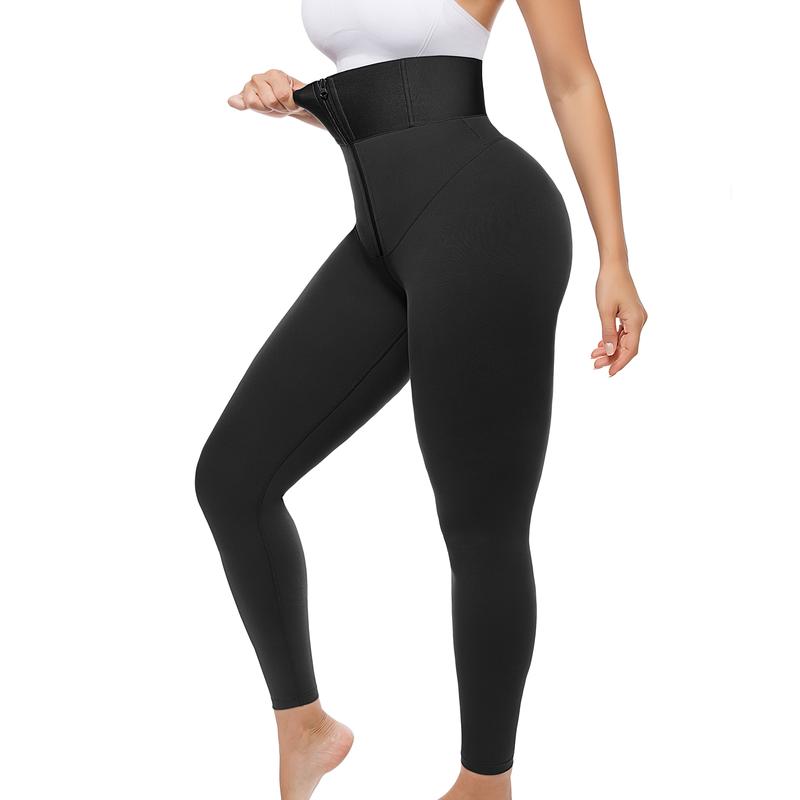 Leggings moldeadores de tiro alto con cremallera y efecto levantacola