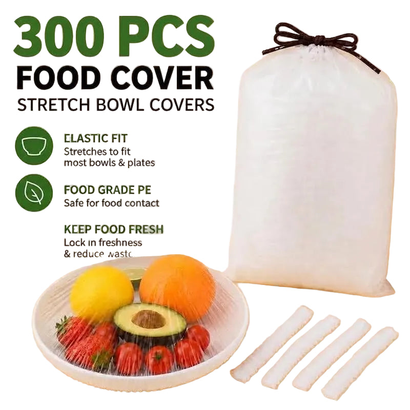 Disposable Elastic Food Storage Covers(100pcs)