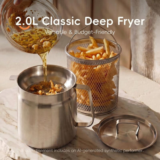 Compact   Stainless Steel Deep Fryer