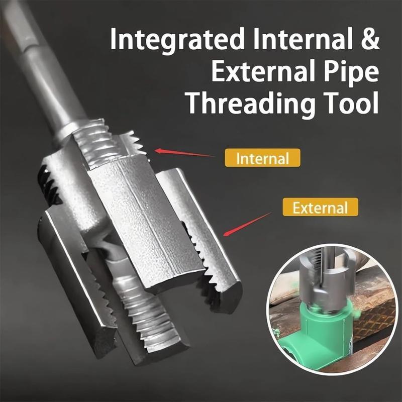 Herramienta para roscar tuberías de PVC de 1/2" y 3/4"