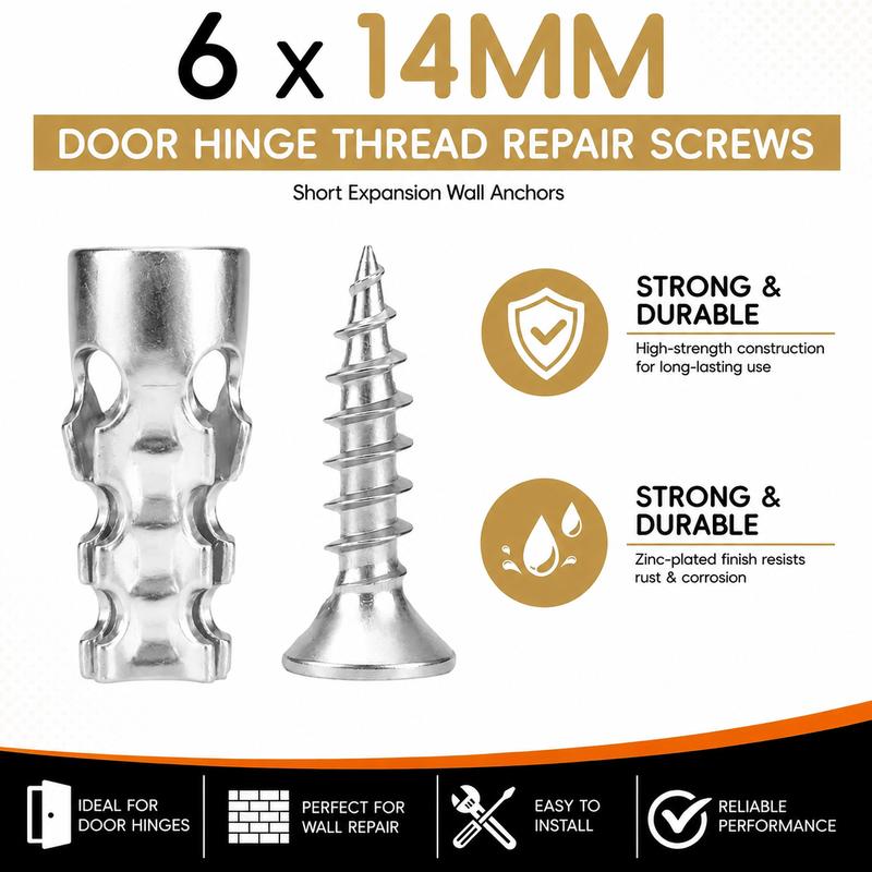 Juego de tornillos de 6x14 mm para reparación de bisagras