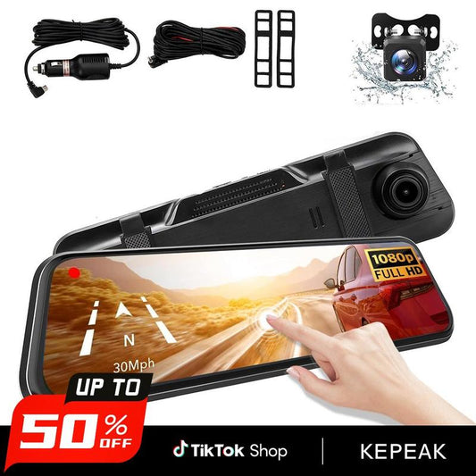 HD Dash Cam with 10'' Touch Screen