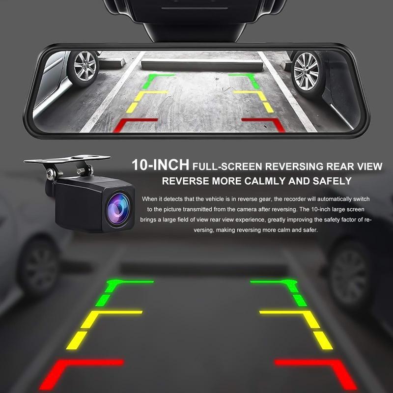 HD Dash Cam with 10'' Touch Screen