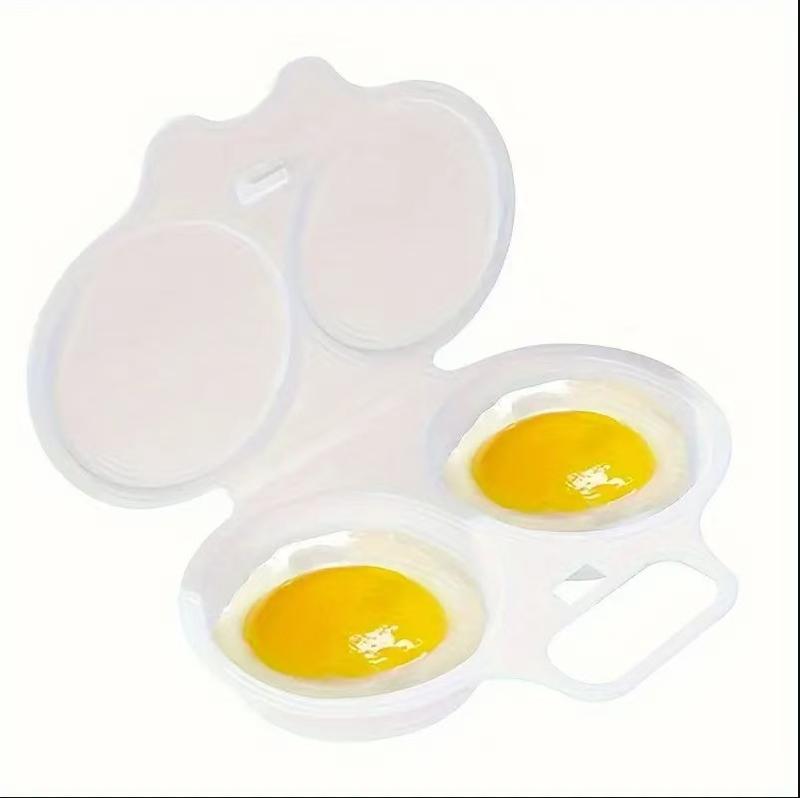 Escalfador de huevos antiadherente de doble cavidad gris