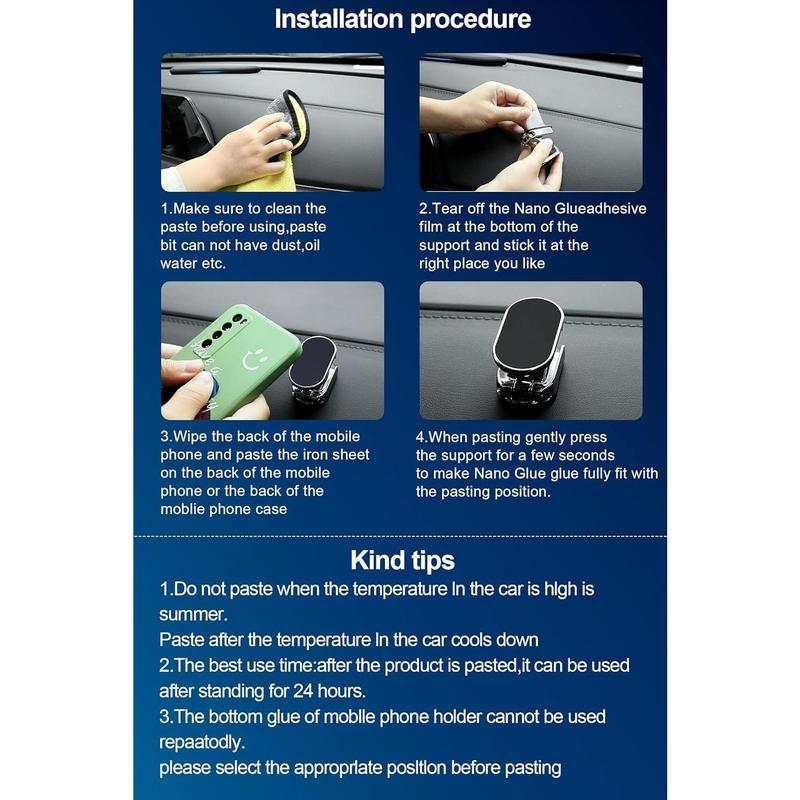 Alloy Folding Magnetic Car Phone Holder