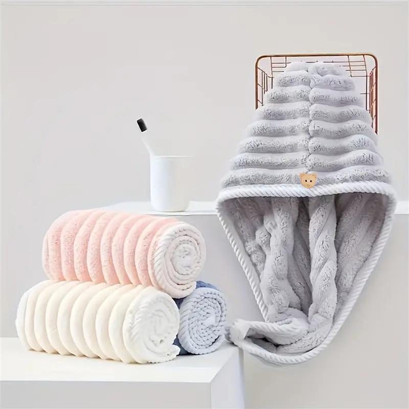 Set de 3 toallas de microfibra premium de secado rápido para el cabello