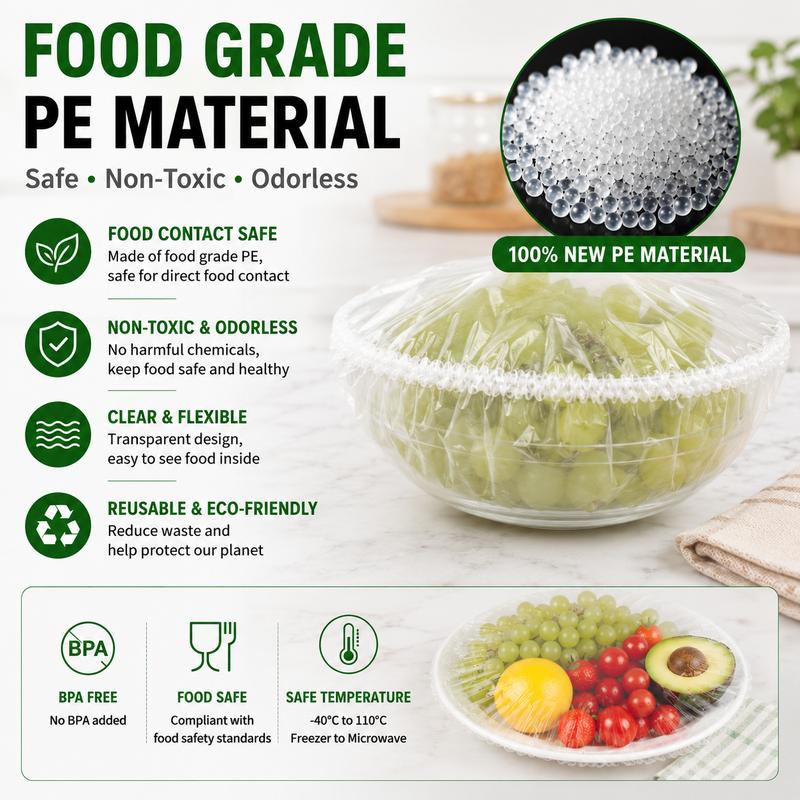 Cubiertas elásticas desechables para alimentos