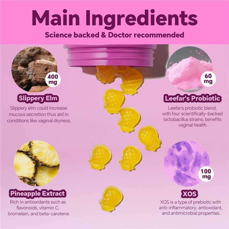 Gomitas probióticas deliciosas para la salud femenina