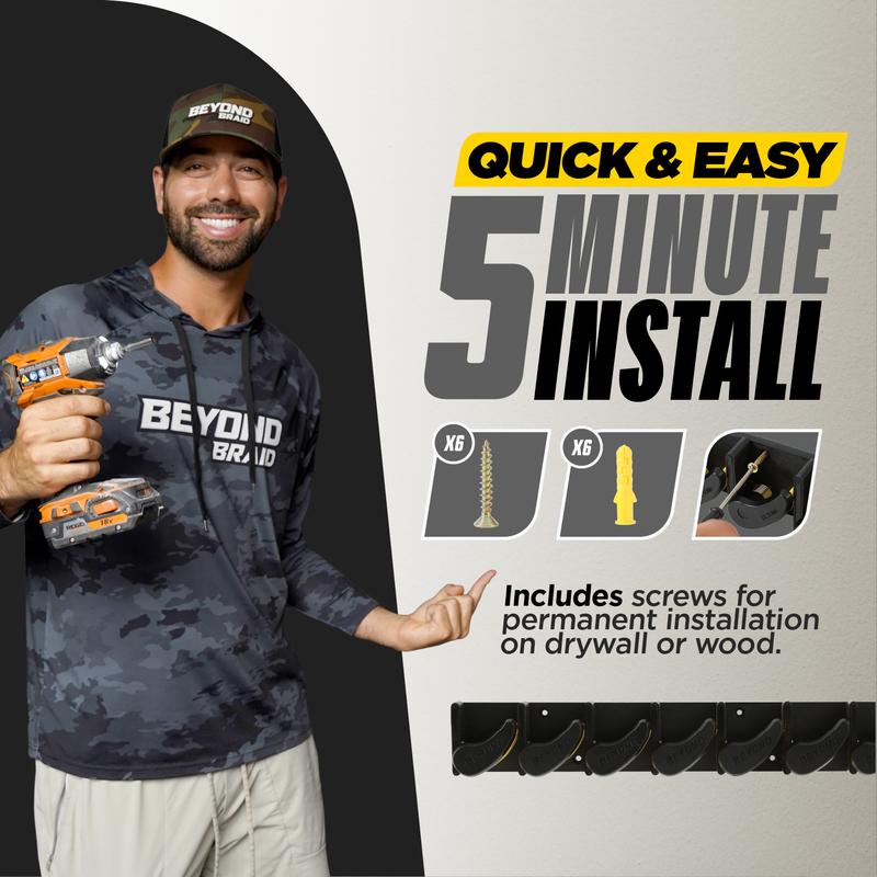 Vertical Layout Fishing Rod Rack