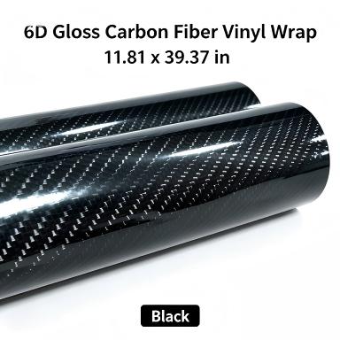 Vinilo adhesivo de fibra de carbono brillante 6D