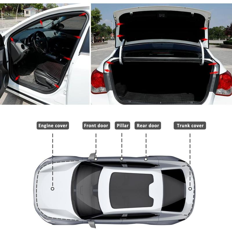 Tira de sellado de goma para puerta de coche