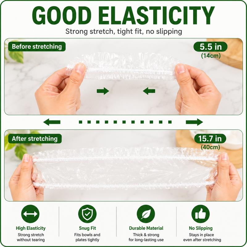 Cubiertas elásticas desechables para alimentos
