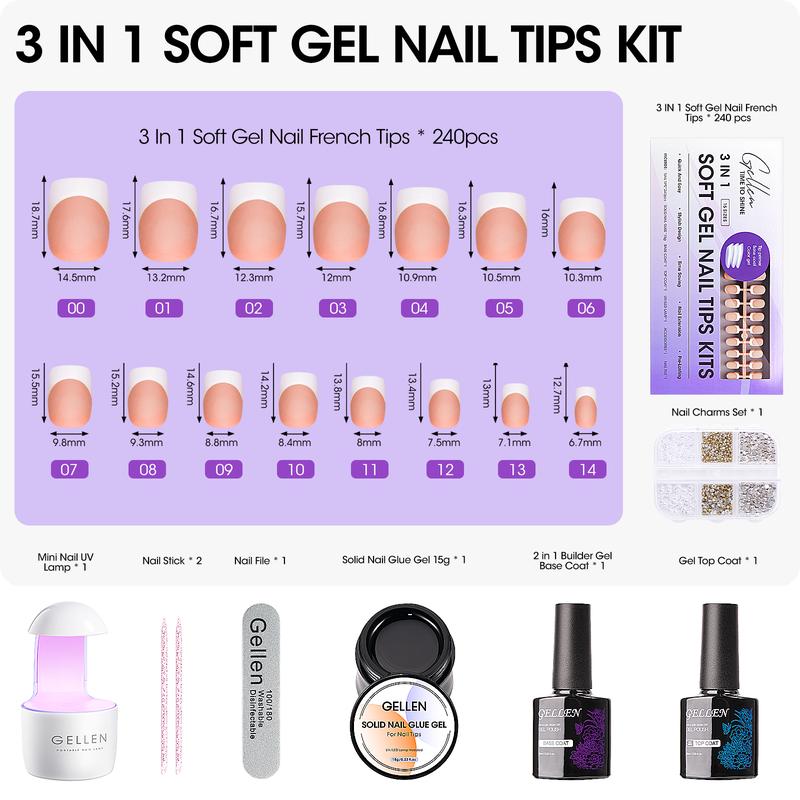 French Tips Gel Nail Kit