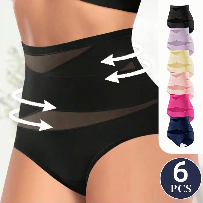 Women's Sheer Sexy  WaistShapewear Panty(6pcs)