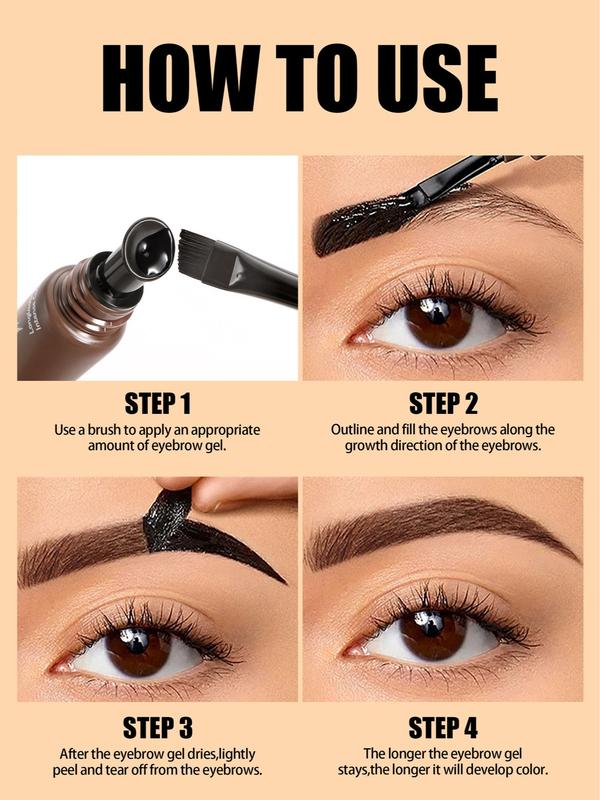 Tinte para cejas despegable de 5 colores – Resistente al agua