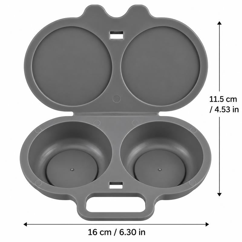 Grey Double Cavity Nonstick Egg Poacher