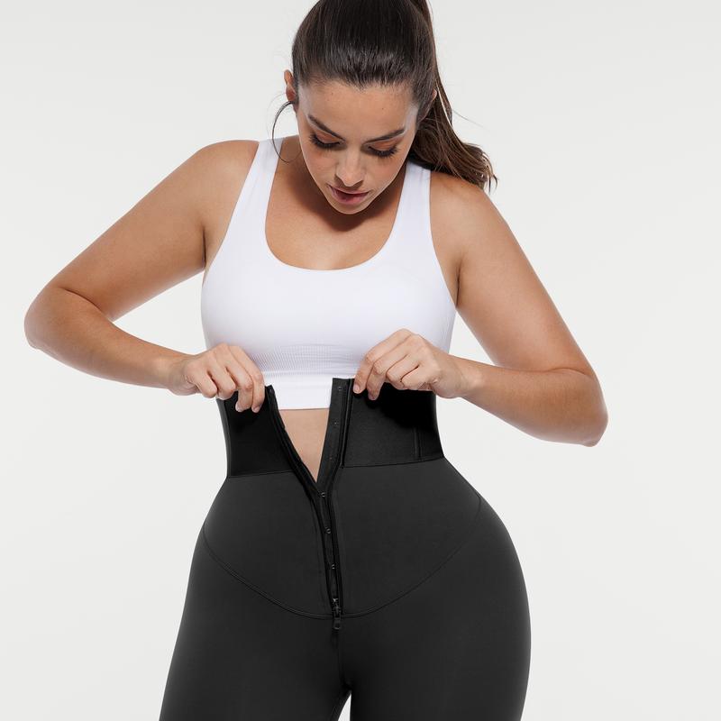 Leggings moldeadores de tiro alto con cremallera y efecto levantacola