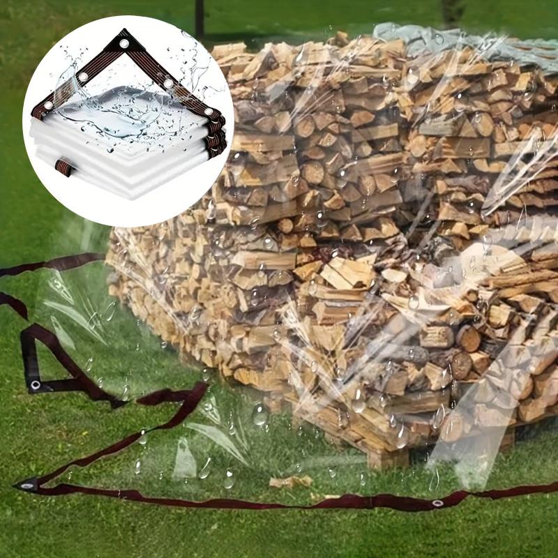 Lona transparente impermeable de alta resistencia con ojales 7ft x 11ft
