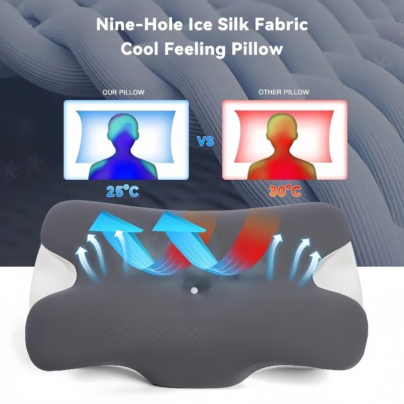 Almohada cervical de espuma viscoelástica con efecto refrescante