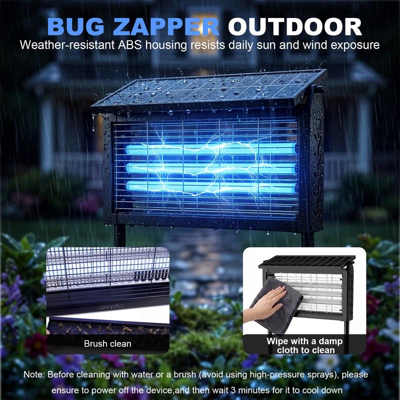 Lámpara Eléctrica Solar Mata Mosquitos para Exteriores