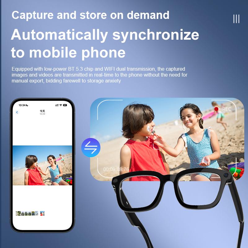 Smart Bluetooth Glasses with Camera,