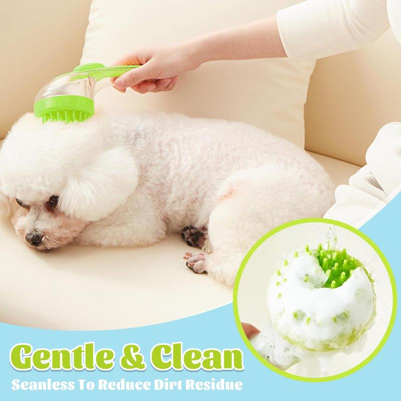 Pet Bath Brush with Shampoo Dispenser