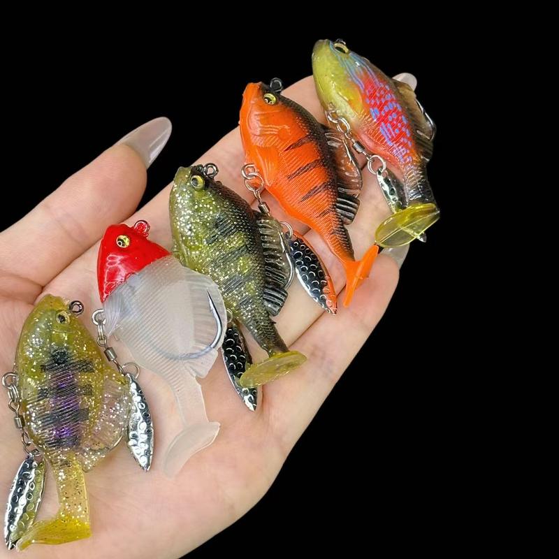 6Pcs Multiple Pre-Rigged Jig Head Soft FishingLures
