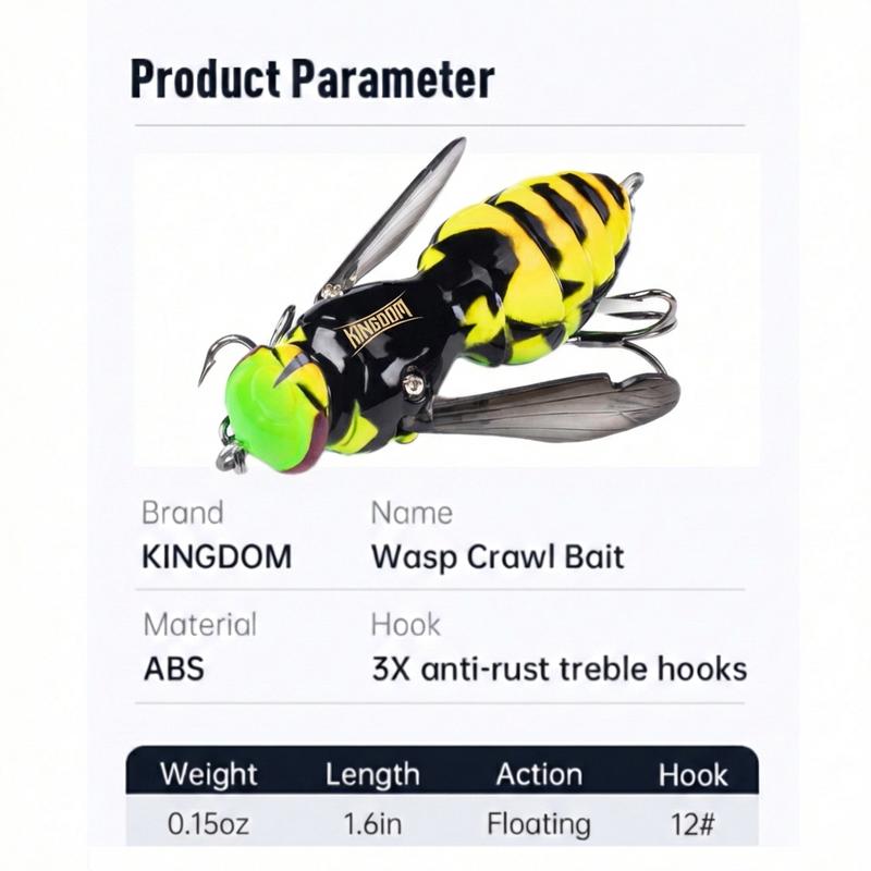 Realistic Topwater Wasp Lure
