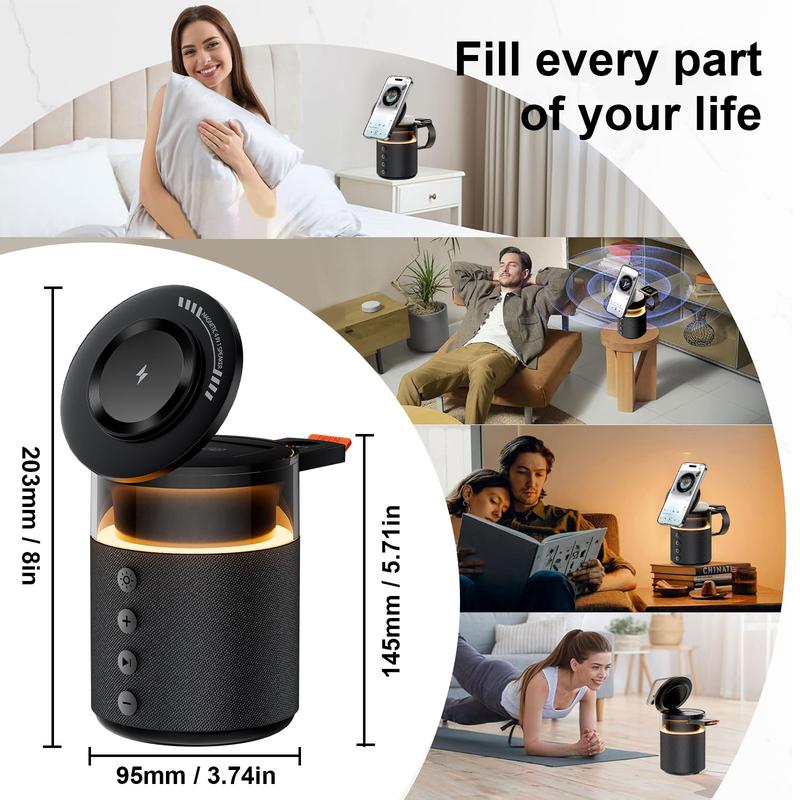 5-in-1 Wireless Charging Station with Bluetooth Speaker