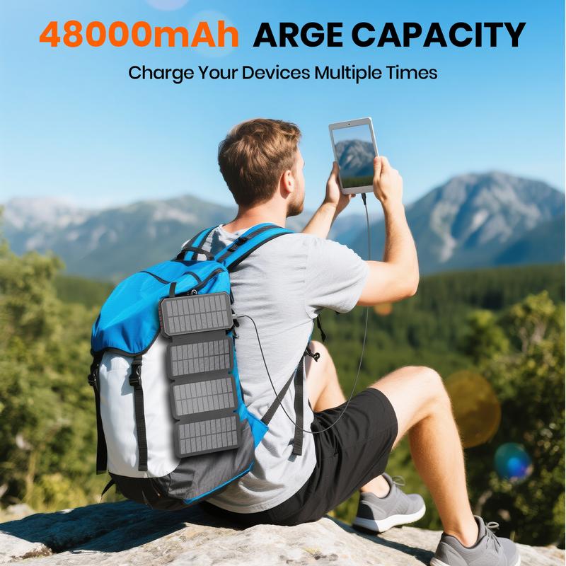 48000mAh & 25000mAh Solar Charger Power