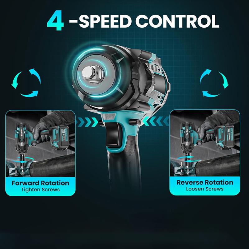 Llave de impacto inalámbrica 3 en 1