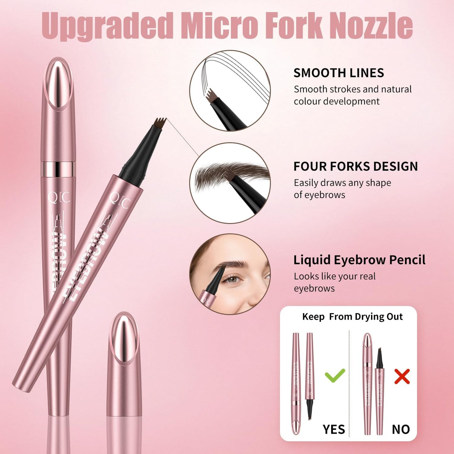 Waterproof Micro-Fork Eyebrow Pen