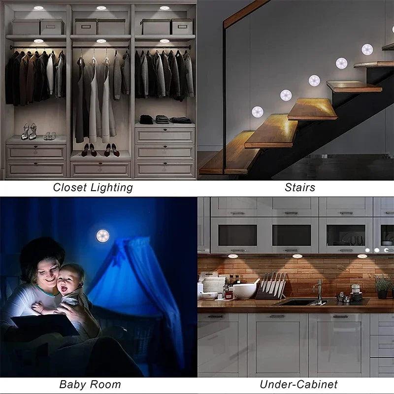 Luz nocturna LED inalámbrica con sensor de movimiento