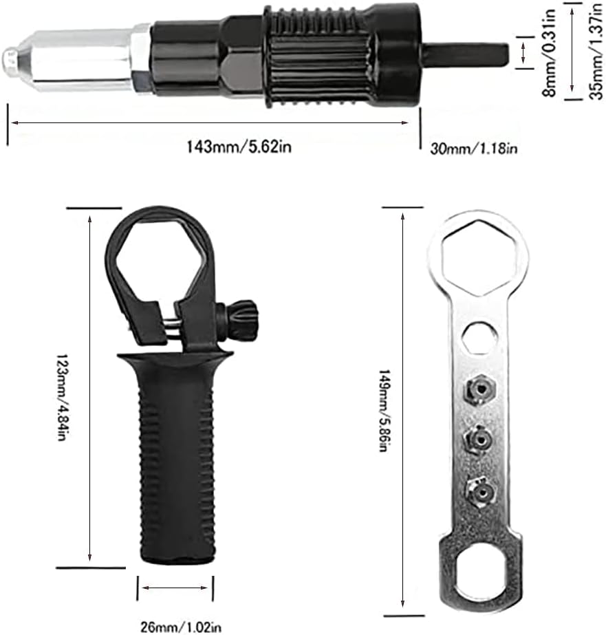Kit adaptador para pistola remachadora