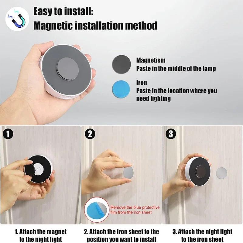 Luz nocturna LED inalámbrica con sensor de movimiento