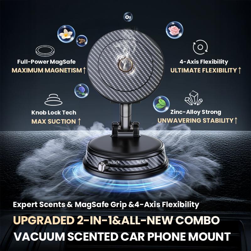 Soporte magnético 2 en 1 para smartphone en el coche (versión mejorada)