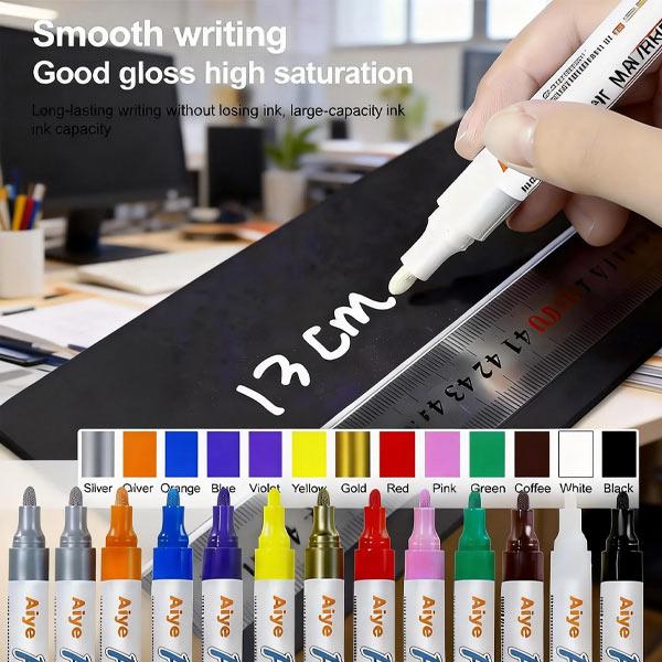 Tinta permanente a base de aceite de 12 colores