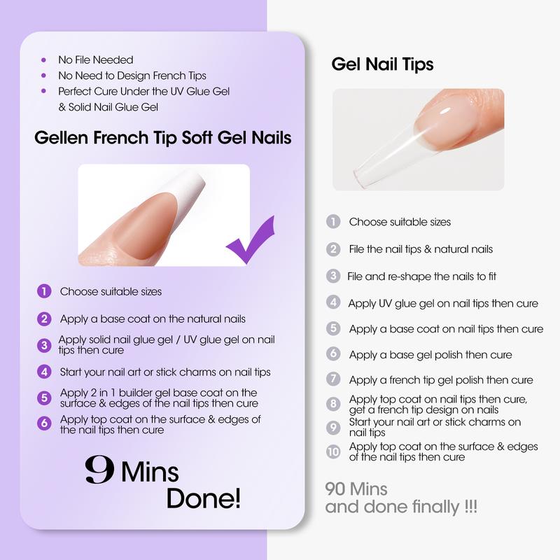 French Tips Gel Nail Kit