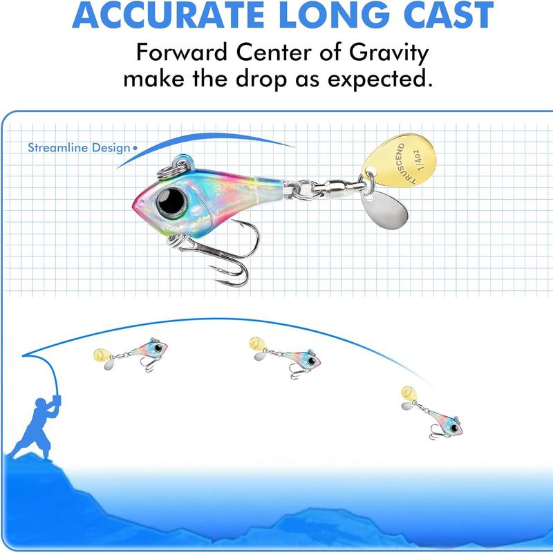 Vibrating Metal Tail Spinner Fishing Lure