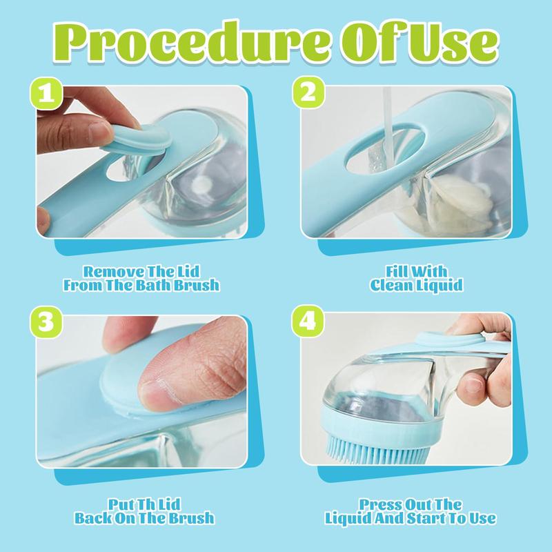 Pet Bath Brush with Shampoo Dispenser