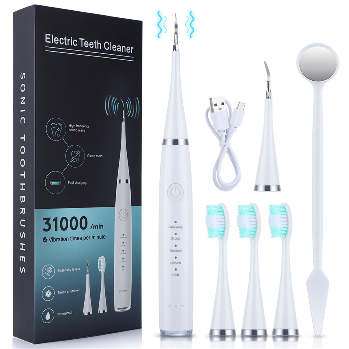 Limpiador dental eléctrico y eliminador de sarro