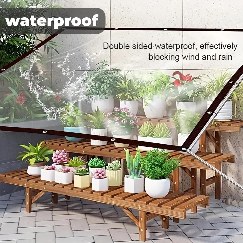 8*10FT PE Heavy-Duty Waterproof Clear Tarps