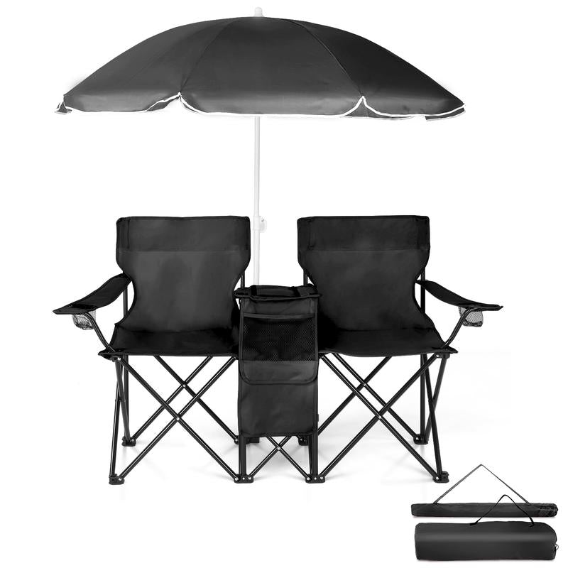 Mobiliario de camping: Silla plegable portátil de dos plazas