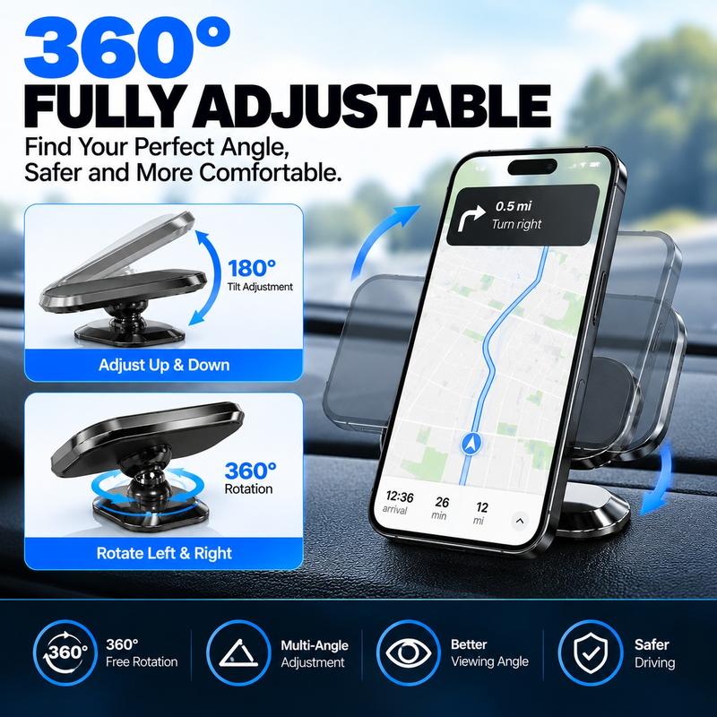 Magnetic Phone Mount for Car Dashboard