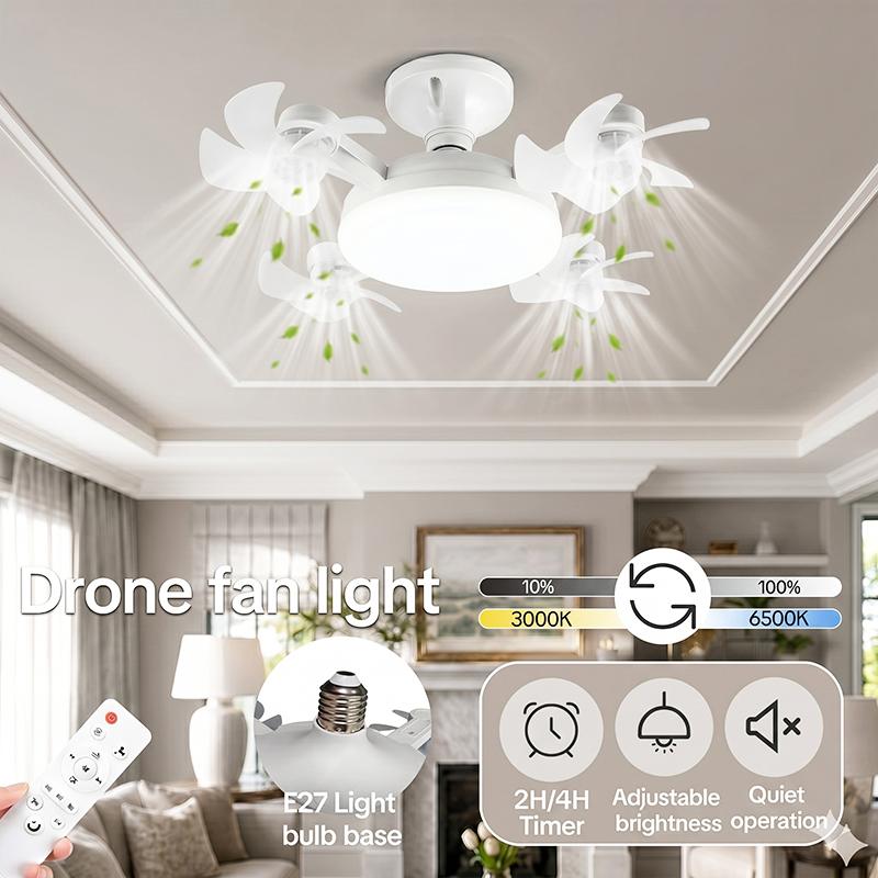 Foldable LED Ceiling Fan Light with Remote Control
