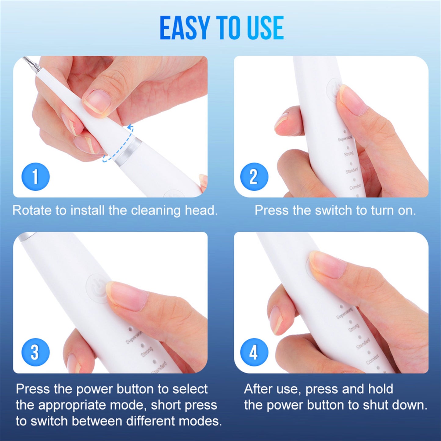 Limpiador dental eléctrico y eliminador de sarro